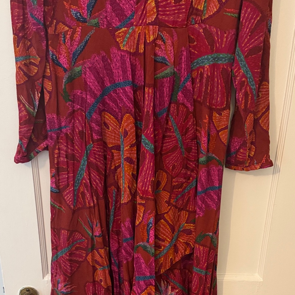 Floral Red Maxi Dress - Picture 4 of 7